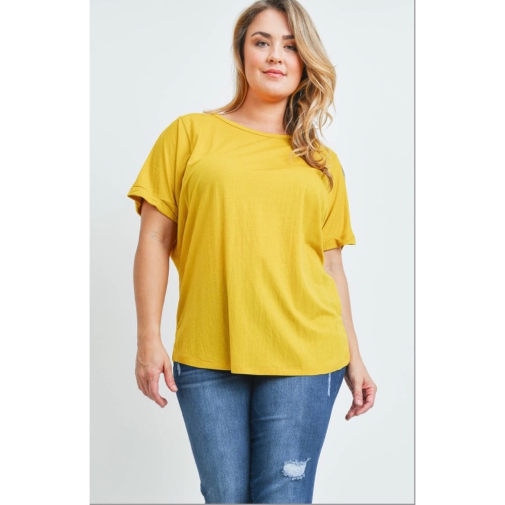 Mustard Plus Size Top - Picture 3 of 4